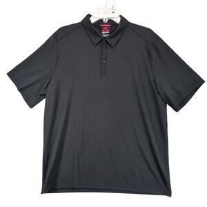 Gerry Black Polo Shirt Men's XL Brushed Knit Comfort Stretch UPF 40 Short Sleeve